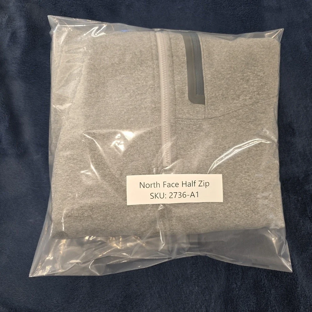 The North Face Men's Half Zip Pullover Sweatshirt Gray‎ Size Medium